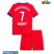Paris Saint-Germain Khvicha Kvaratskhelia #7 3rd trikot Kinder 2025-26 Kurzarm (+ Kurze Hosen)